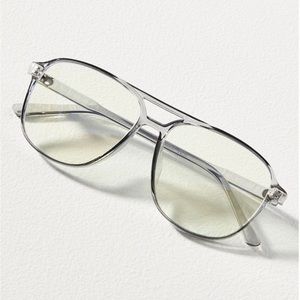 Anthropologie clear blue light aviator glasses